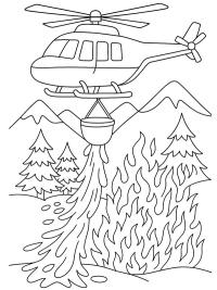 Orman yangınını s&ouml;nd&uuml;ren helikopter