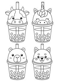 Kawaii bubble-tea bardağı