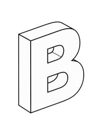 3D B harfi