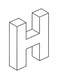 3D H harfi