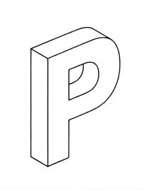 3D P harfi