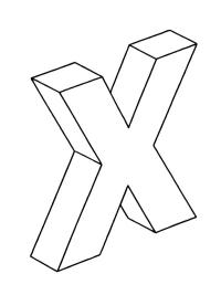 3D X harfi