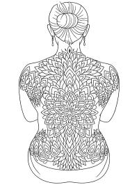 Mandala sırt dövmesi