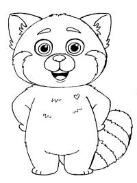 Sevimli kırmızı panda Mei Lee
