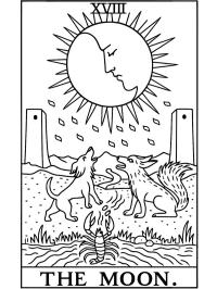 The Moon tarot kartı
