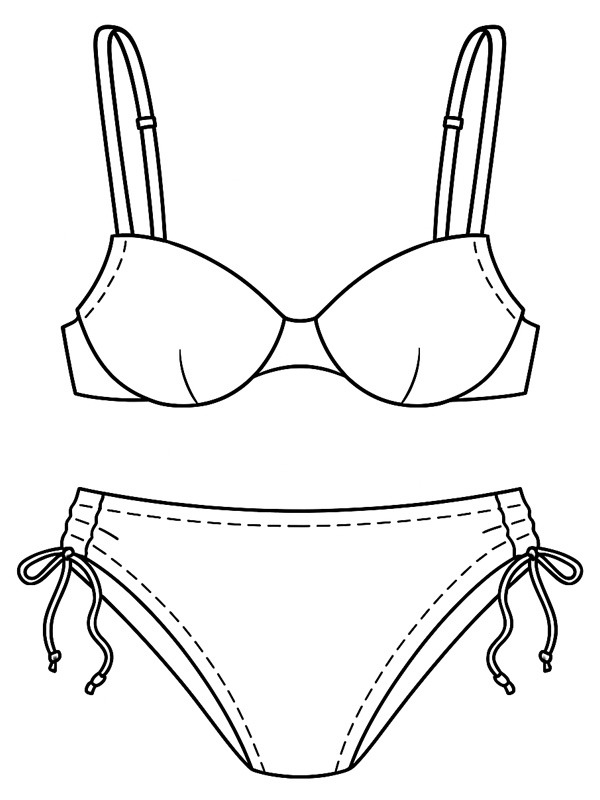 Bikini Boyama sayfası Bikini Boyama sayfası