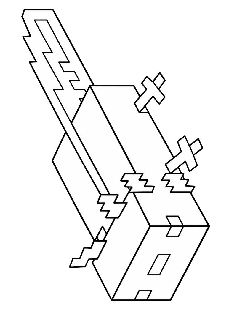 Aksolotl (Minecraft) Boyama sayfası Aksolotl (Minecraft) Boyama sayfası