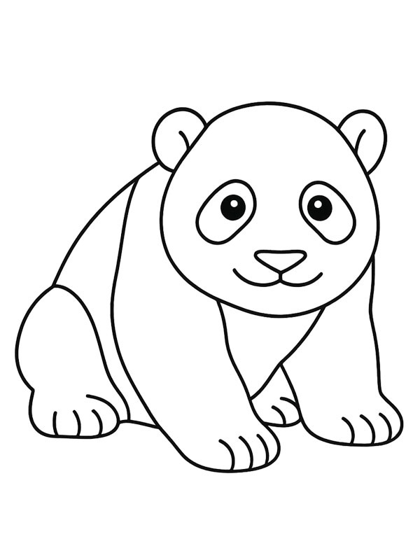 Bebek panda Boyama sayfası Bebek panda Boyama sayfası