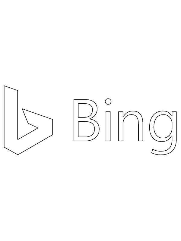 Bing logosu Boyama sayfası Bing logosu Boyama sayfası