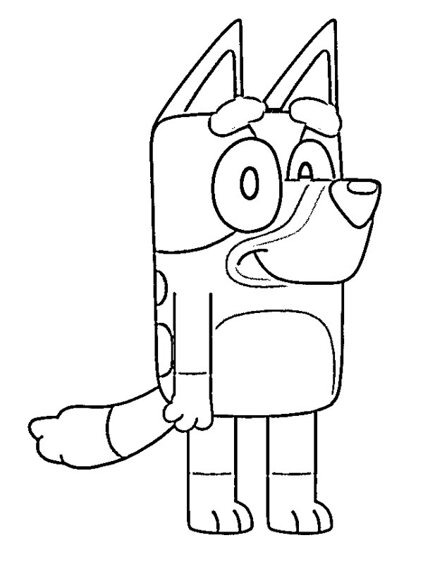 Bluey Heeler Boyama sayfası Bluey Heeler Boyama sayfası