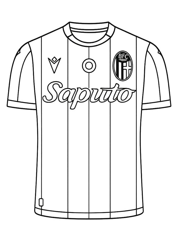 Bologna futbol forması Boyama sayfası Bologna futbol forması Boyama sayfası
