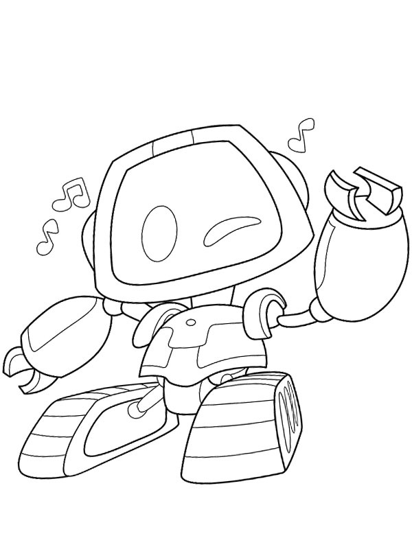 Boogie Bot Boyama sayfası Boogie Bot Boyama sayfası