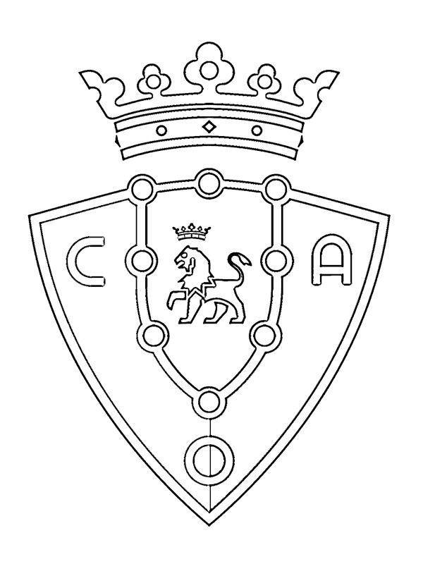 Club Atlético Osasuna Futbol Kulübü Boyama sayfası Club Atlético Osasuna Futbol Kulübü Boyama sayfası