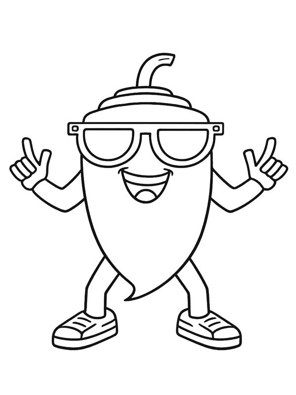 Chillin Chili (Steal a Brainrot) Boyama sayfası Chillin Chili (Steal a Brainrot) Boyama sayfası