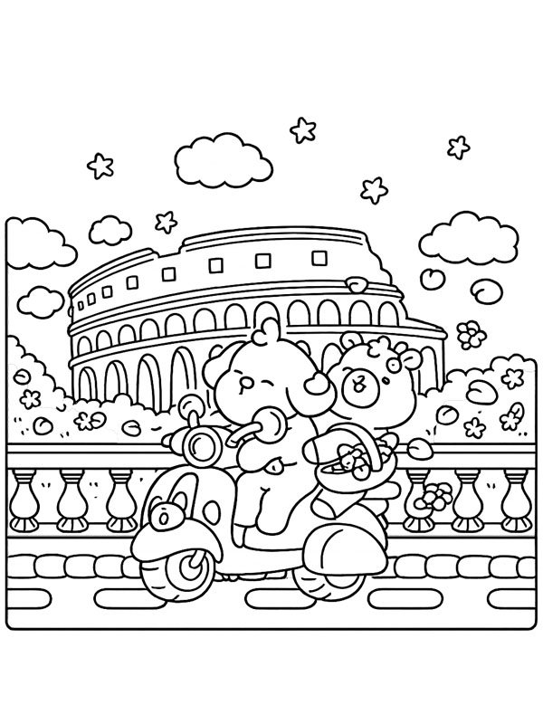 Keyifli Roma Boyama sayfası Keyifli Roma Boyama sayfası