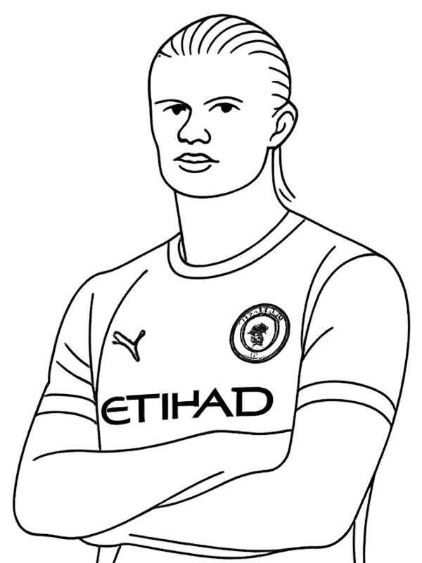 Erling Haaland Boyama sayfası Erling Haaland Boyama sayfası