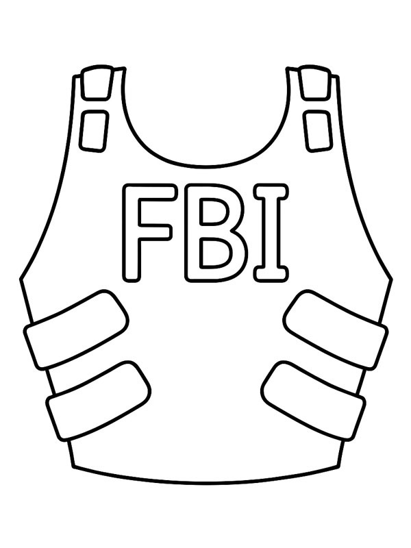 Fbi Kurşun Geçirmez Yelek Boyama sayfası Fbi Kurşun Geçirmez Yelek Boyama sayfası