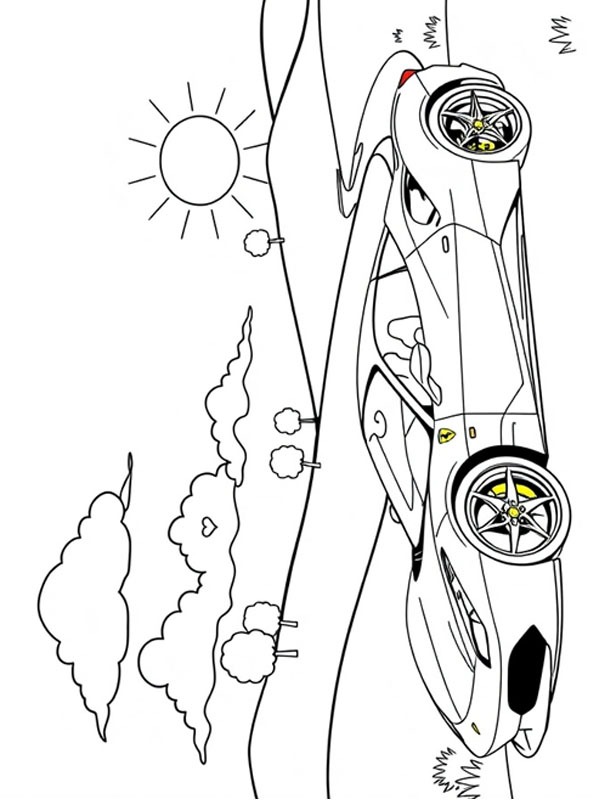Ferrari 488 Boyama sayfası Ferrari 488 Boyama sayfası
