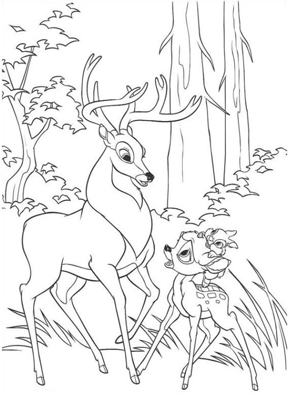 Büyük Prens ve Bambi Boyama sayfası Büyük Prens ve Bambi Boyama sayfası