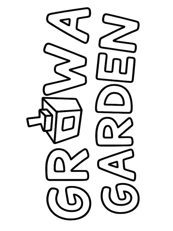 Grow a Garden logosu Boyama sayfası Grow a Garden logosu Boyama sayfası