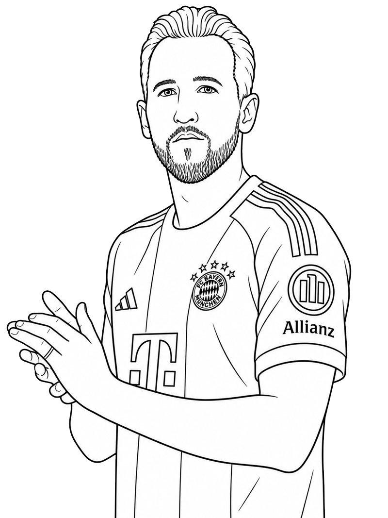 Harry Kane Boyama sayfası Harry Kane Boyama sayfası