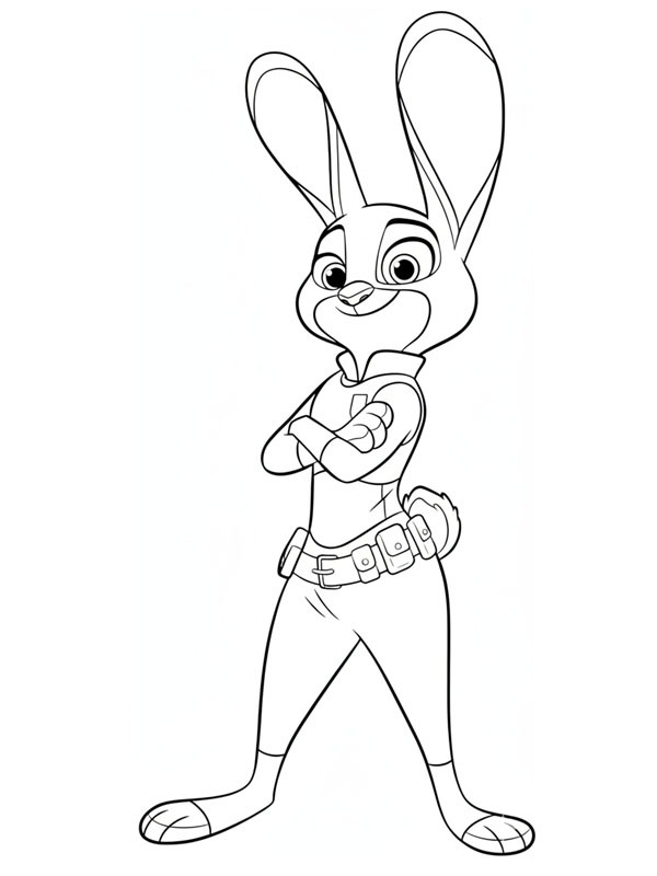 Judy Hopps (Zootropolis) Boyama sayfası