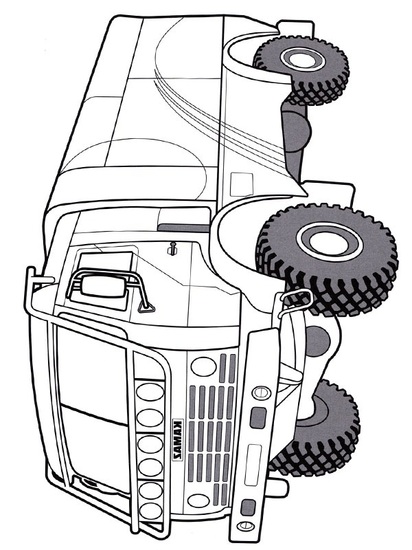 Kamaz kamyonu Boyama sayfası Kamaz kamyonu Boyama sayfası