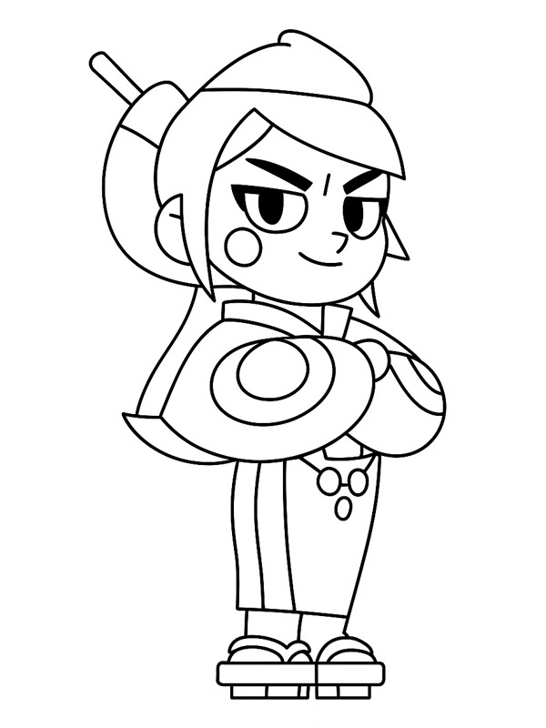 Kaze Brawl Stars Boyama sayfası Kaze Brawl Stars Boyama sayfası