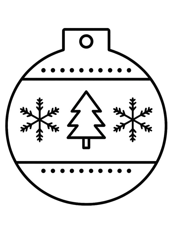 Çocuklar için Noel ağacı süs topu Boyama sayfası Çocuklar için Noel ağacı süs topu Boyama sayfası
