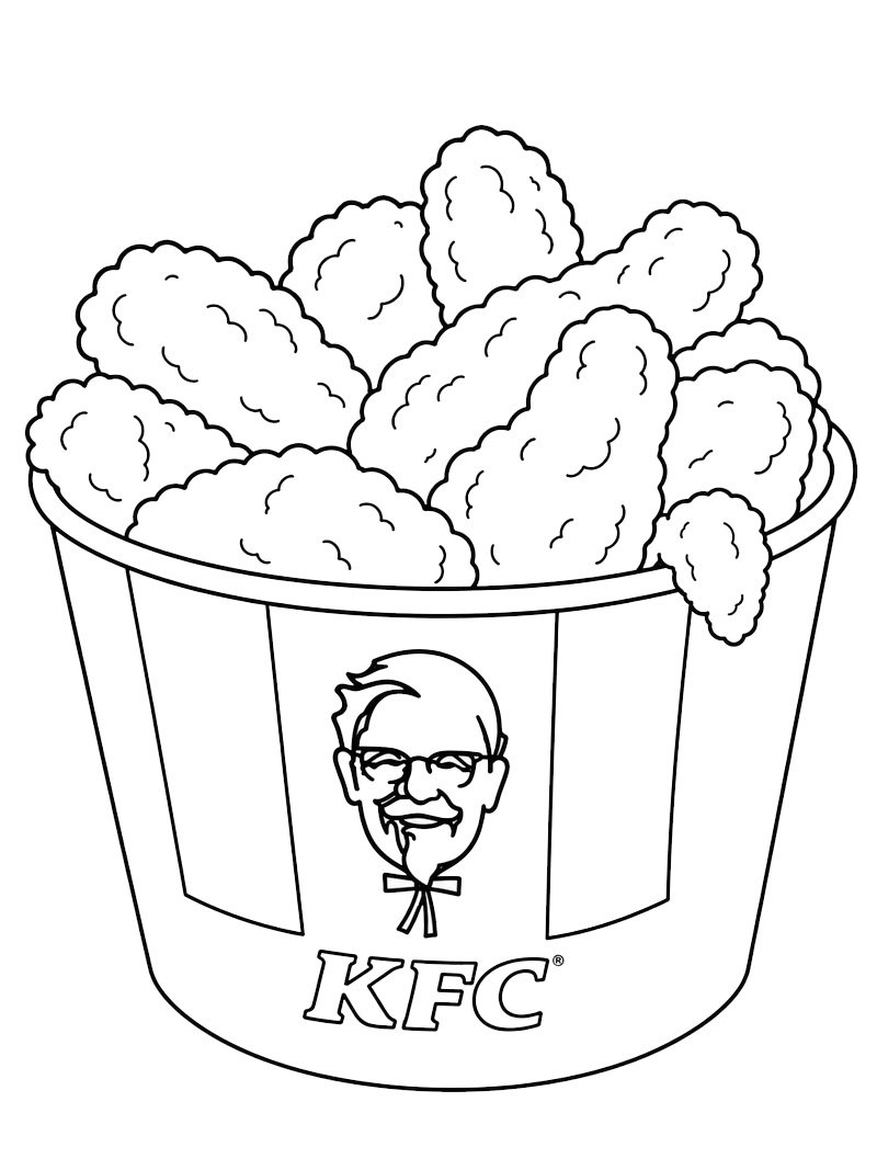 KFC Hot wings Boyama sayfası KFC Hot wings Boyama sayfası