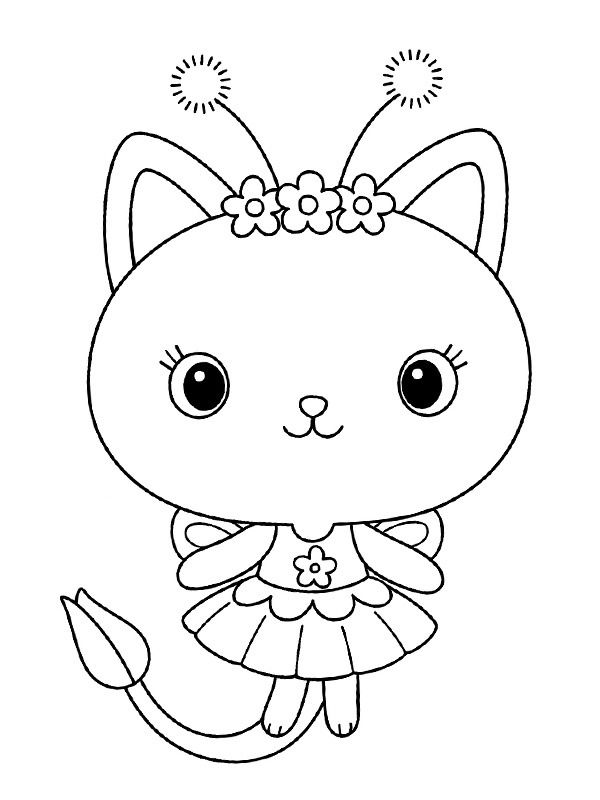 Peri Kedi Boyama sayfası Peri Kedi Boyama sayfası