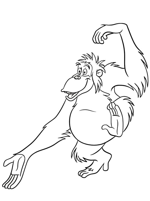 King Louie (Orman Kitabı) Boyama sayfası King Louie (Orman Kitabı) Boyama sayfası