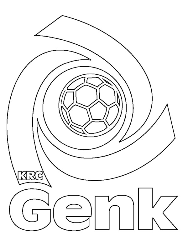 KRC Genk Futbol Kulübü Boyama sayfası KRC Genk Futbol Kulübü Boyama sayfası