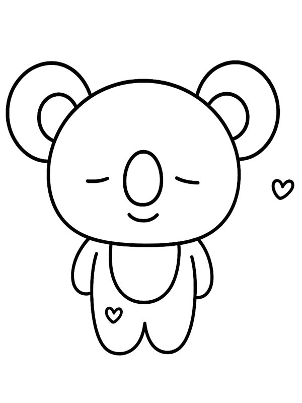Koya BT21 Boyama sayfası Koya BT21 Boyama sayfası