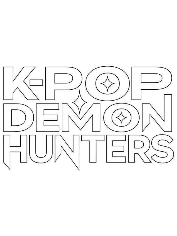 K-Pop: İblis Avcıları Logosu Boyama sayfası K-Pop: İblis Avcıları Logosu Boyama sayfası