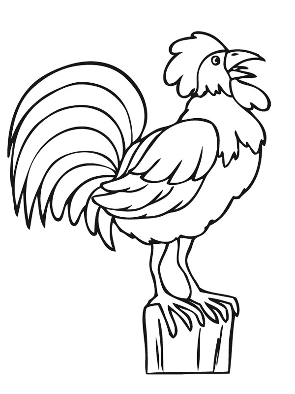 Öten horoz Boyama sayfası Öten horoz Boyama sayfası