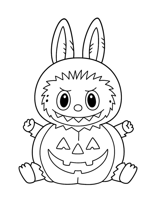Labubu Halloween Boyama sayfası Labubu Halloween Boyama sayfası