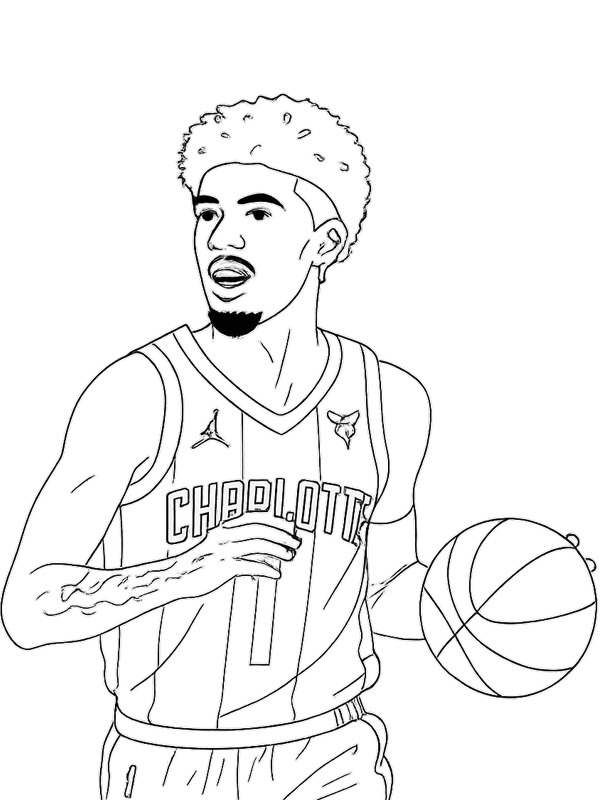 LaMelo Ball Boyama sayfası LaMelo Ball Boyama sayfası