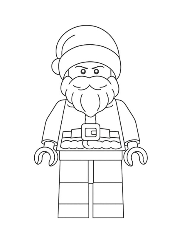 LEGO Noel Baba karakteri Boyama sayfası LEGO Noel Baba karakteri Boyama sayfası