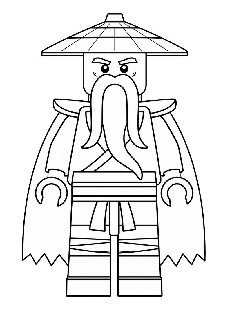 LEGO Ninjago Usta Wu Boyama sayfası LEGO Ninjago Usta Wu Boyama sayfası