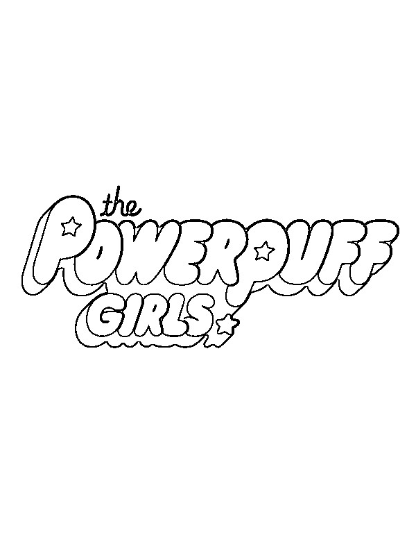 Powerpuff Kızlar-Logo Boyama sayfası Powerpuff Kızlar-Logo Boyama sayfası