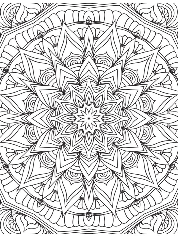 Mandala 6 Boyama sayfası Mandala 6 Boyama sayfası