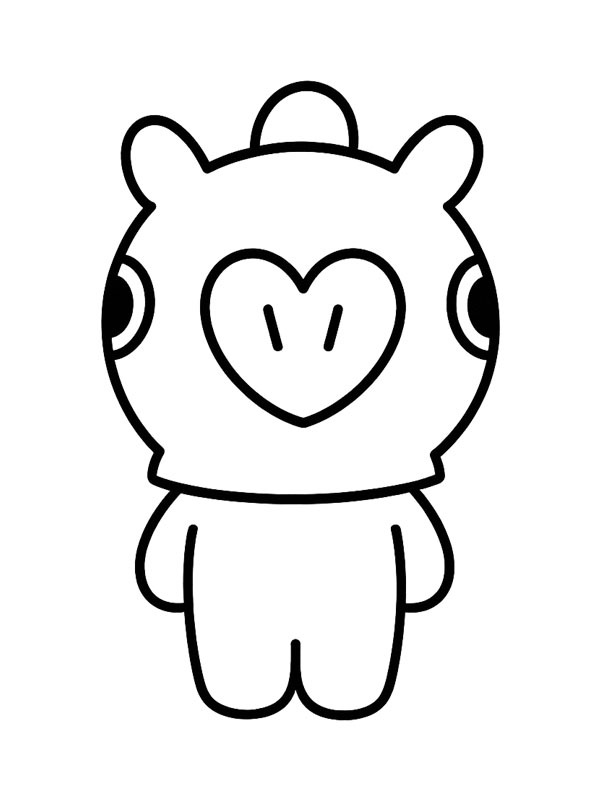Mang BT21 Boyama sayfası Mang BT21 Boyama sayfası