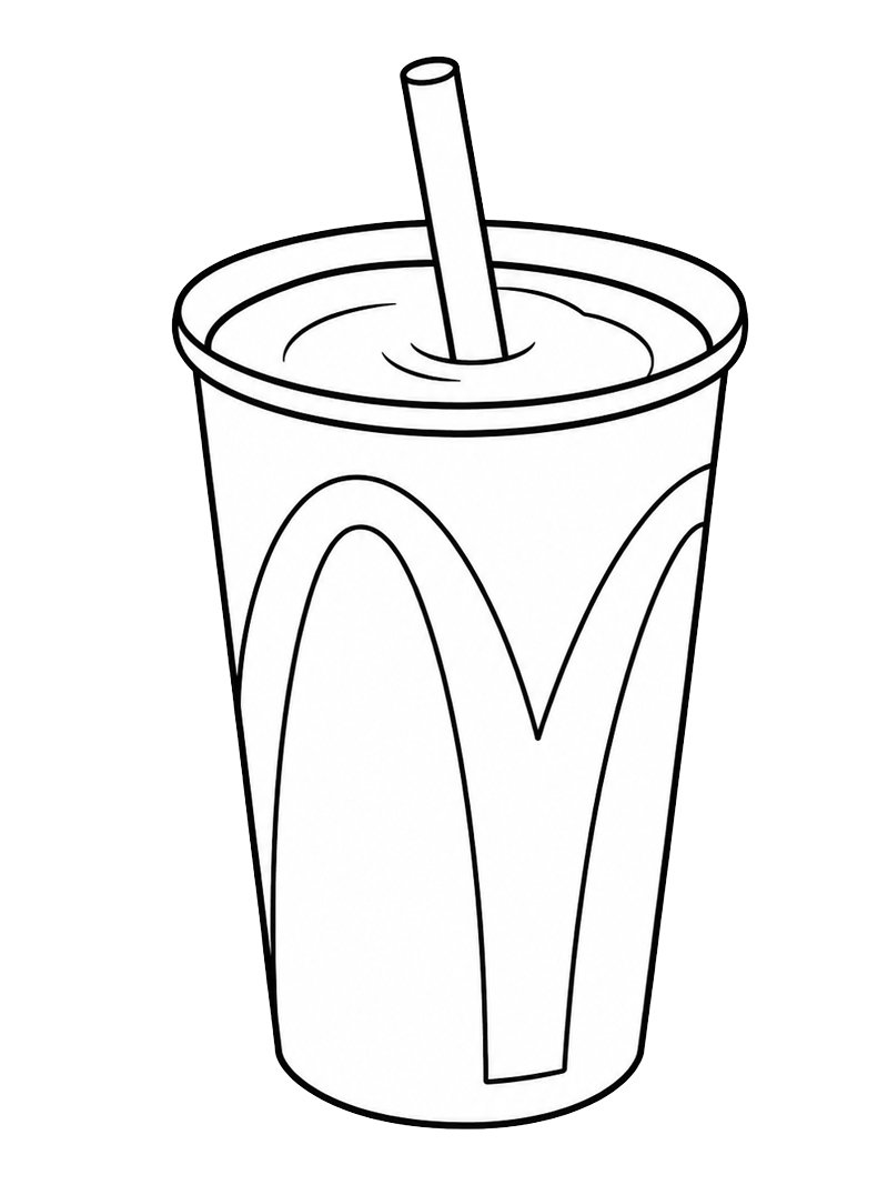 McDonald's milkshake Boyama sayfası McDonald's milkshake Boyama sayfası
