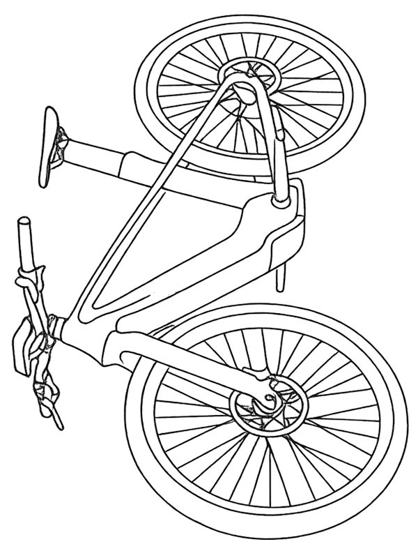 Mercedes-AMG F1 e-bike Boyama sayfası Mercedes-AMG F1 e-bike Boyama sayfası