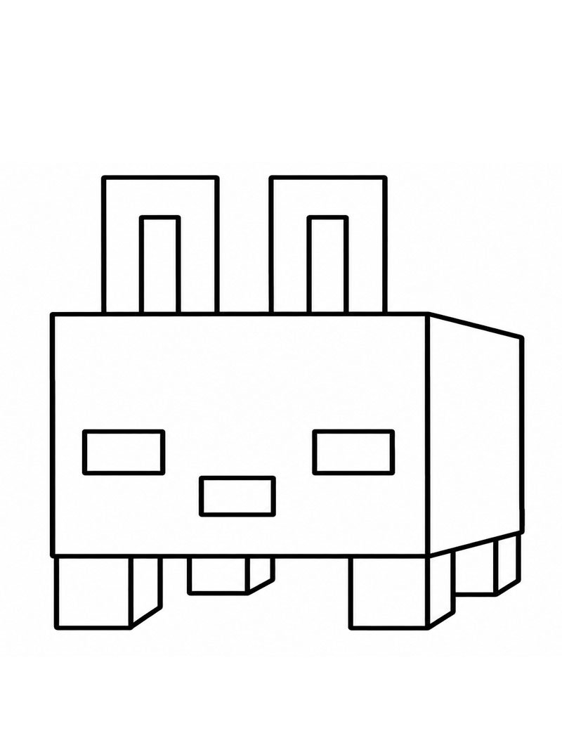 Minecraft Blub Boyama sayfası Minecraft Blub Boyama sayfası