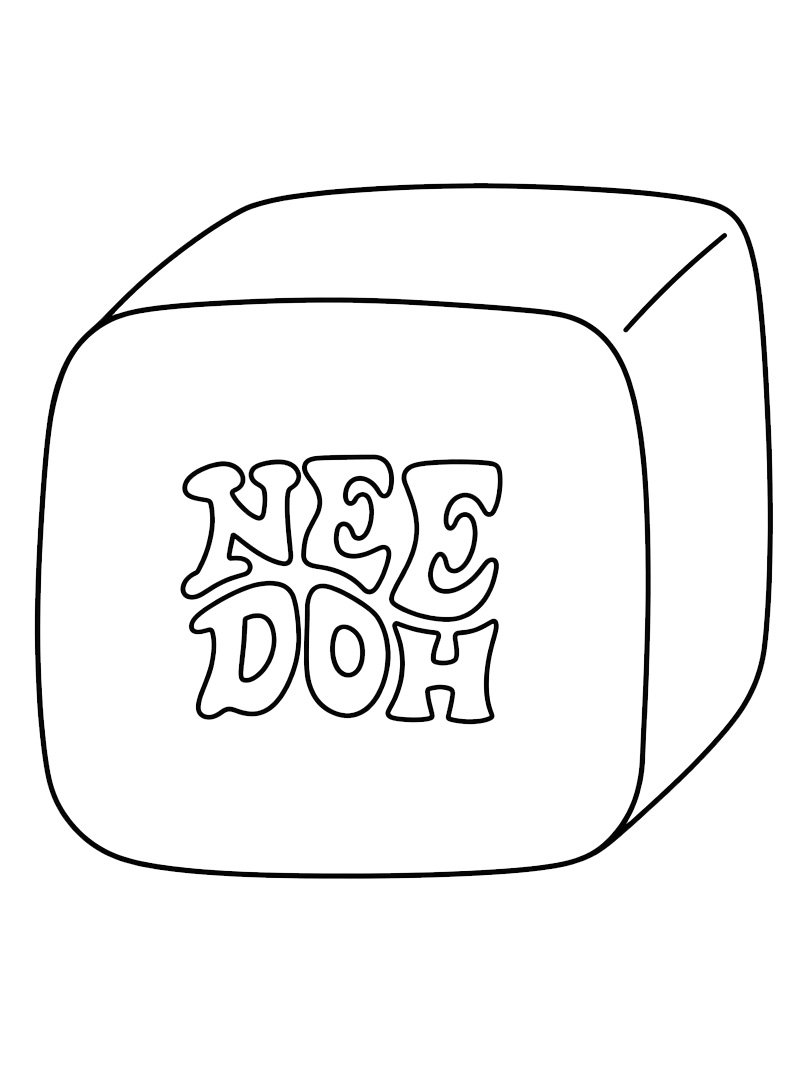 NeeDoh Nice Cube Boyama sayfası