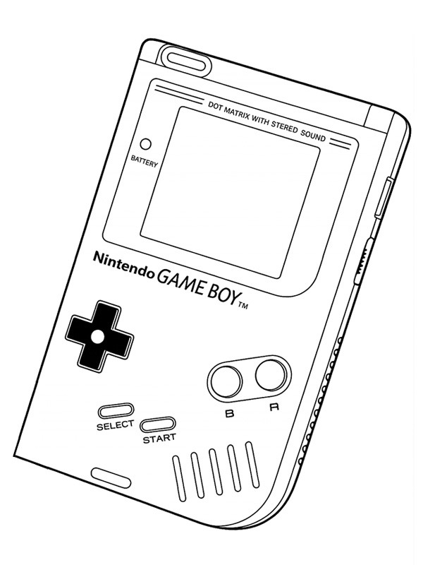 Nintendo Game Boy Boyama sayfası Nintendo Game Boy Boyama sayfası