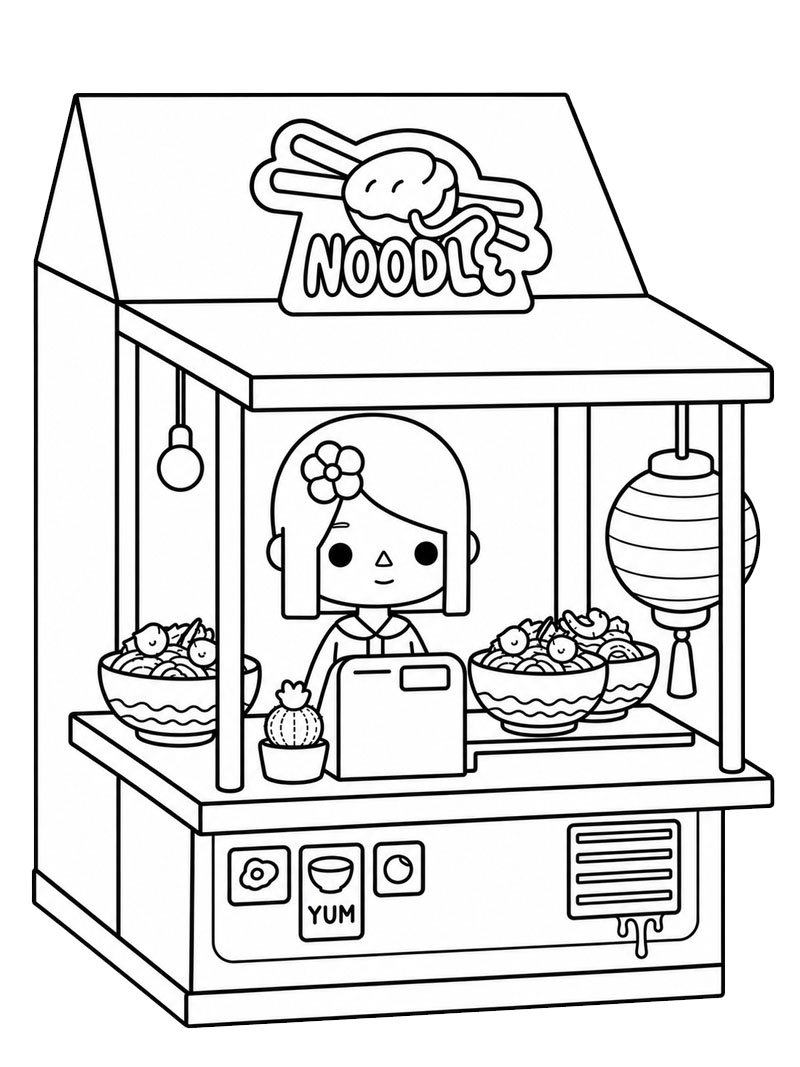 Makarna restoranı (Toca Boca) Boyama sayfası Makarna restoranı (Toca Boca) Boyama sayfası