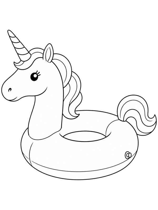Şişme unicorn Boyama sayfası Şişme unicorn Boyama sayfası